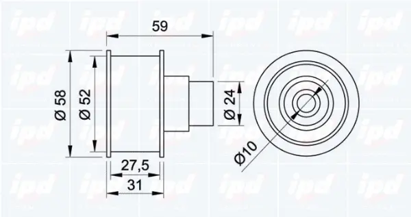Deflection/Guide Pulley, timing belt