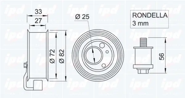 Tensioner Pulley, timing belt