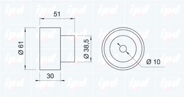 Deflection/Guide Pulley, timing belt