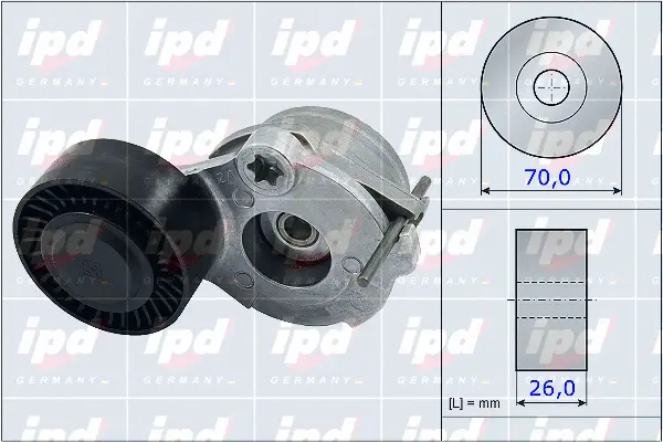 Belt Tensioner, V-ribbed belt (15-3959)