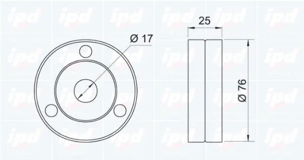 Tensioner Pulley, V-ribbed belt
