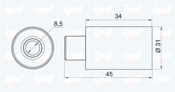 Deflection/Guide Pulley, timing belt