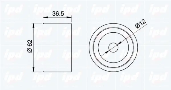 Deflection/Guide Pulley, timing belt