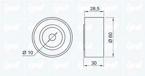 Deflection/Guide Pulley, timing belt