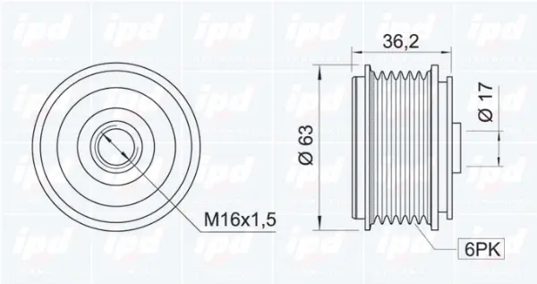 Alternator Freewheel Clutch (15-3279)
