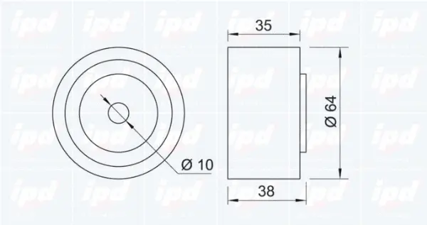 Deflection/Guide Pulley, timing belt