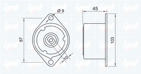 Belt Tensioner, V-ribbed belt (15-3091)