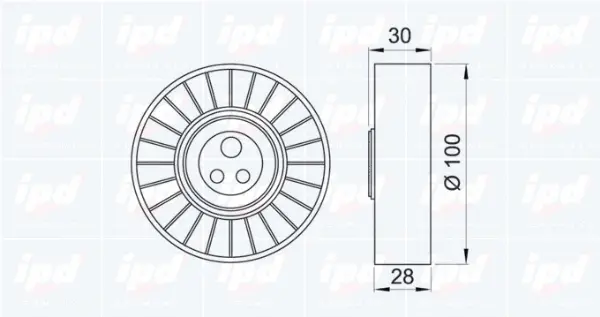 Tensioner Pulley, V-ribbed belt