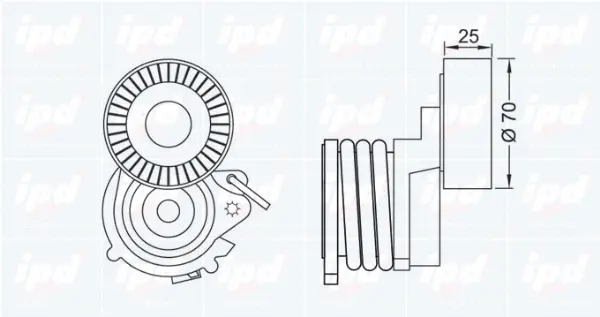 Belt Tensioner, V-ribbed belt
