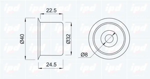 Deflection/Guide Pulley, timing belt