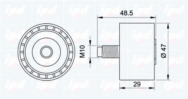 Deflection/Guide Pulley, timing belt