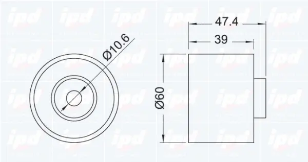 Deflection/Guide Pulley, timing belt