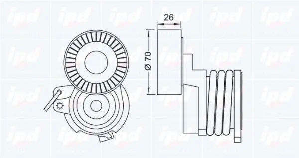Belt Tensioner, V-ribbed belt