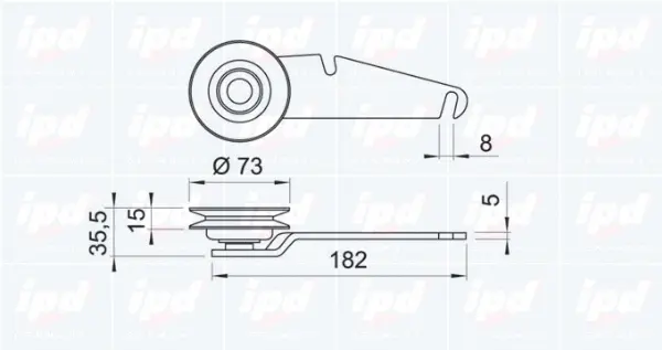 Tensioner Pulley, V-belt