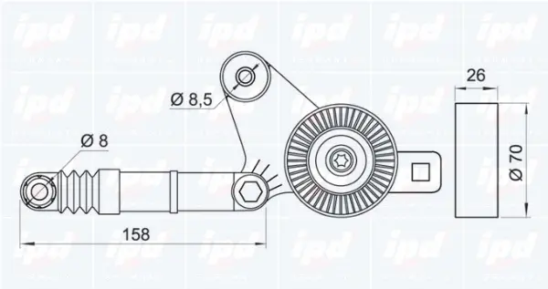 Belt Tensioner, V-ribbed belt