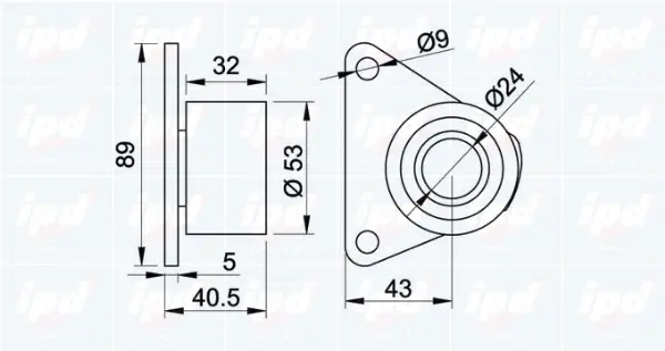 Deflection/Guide Pulley, timing belt