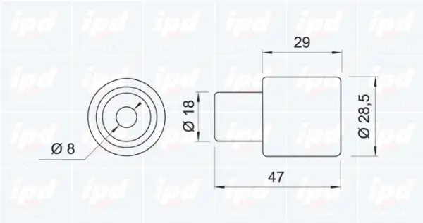 Deflection/Guide Pulley, timing belt