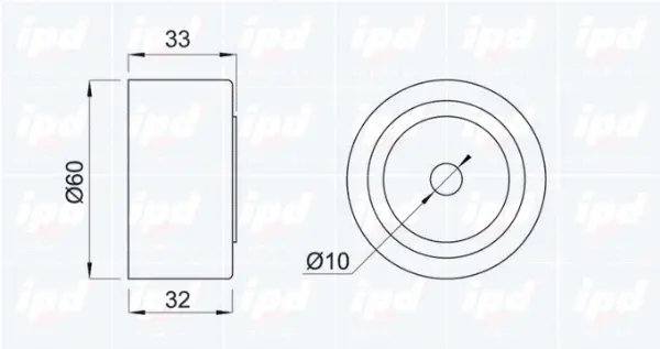 Deflection/Guide Pulley, timing belt