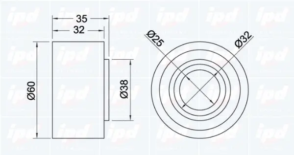 Deflection/Guide Pulley, timing belt