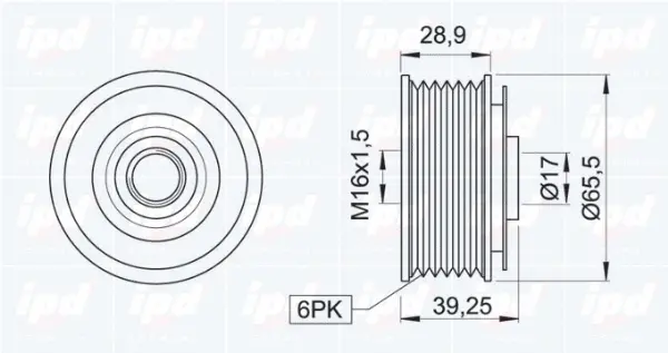 Alternator Freewheel Clutch (15-3439)