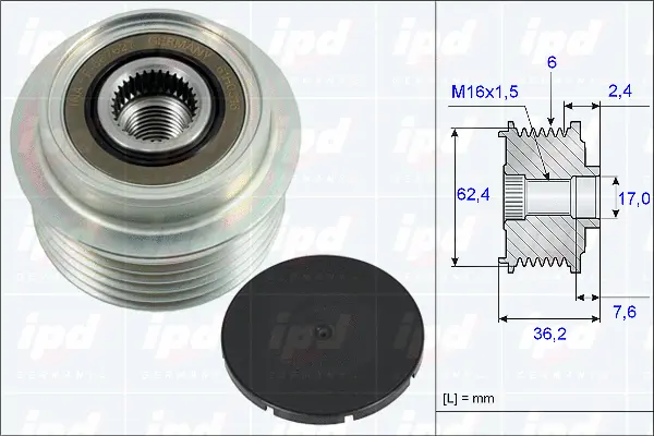 Alternator Freewheel Clutch (15-3847)