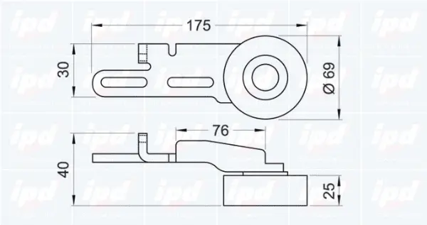 Tensioner Pulley, V-ribbed belt