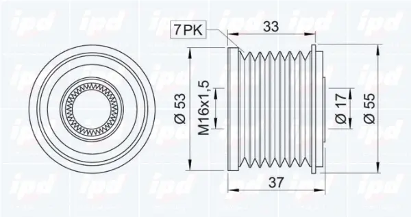 Alternator Freewheel Clutch (15-3188)