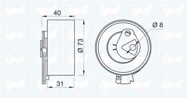 Tensioner Pulley, timing belt