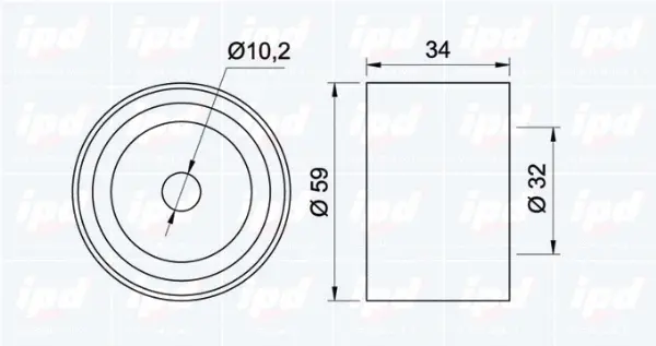 Deflection/Guide Pulley, timing belt