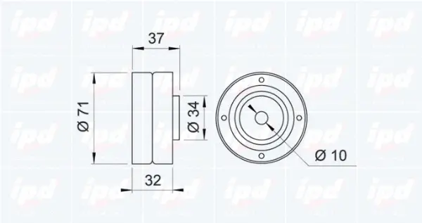 Deflection/Guide Pulley, timing belt
