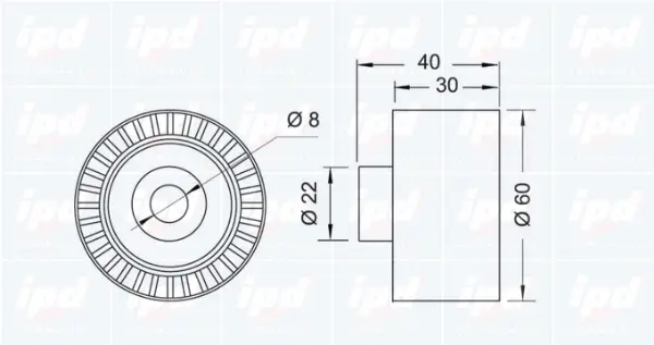 Deflection/Guide Pulley, timing belt