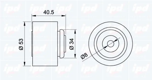 Deflection/Guide Pulley, timing belt