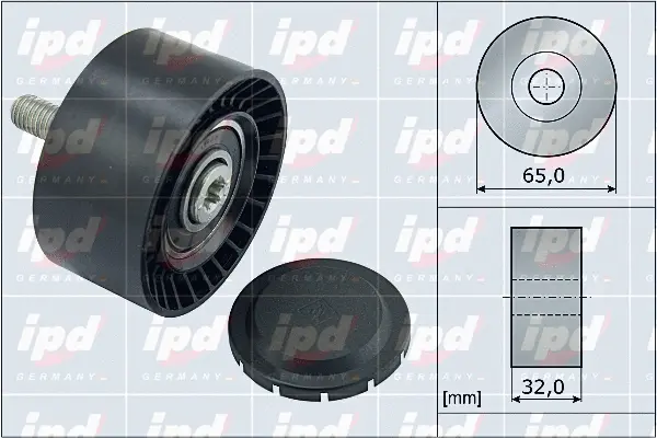 Deflection/Guide Pulley, V-ribbed belt (15-4084)
