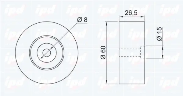 Tensioner Pulley, V-ribbed belt