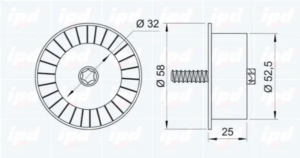 Deflection/Guide Pulley, timing belt