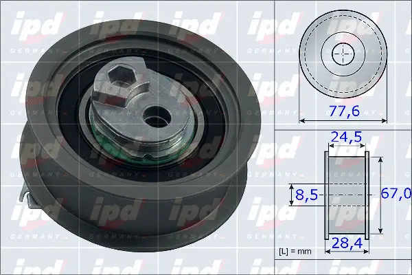 Tensioner Pulley, timing belt (15-3860)