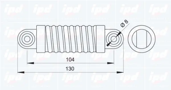 Vibration Damper, V-ribbed belt (15-3255)