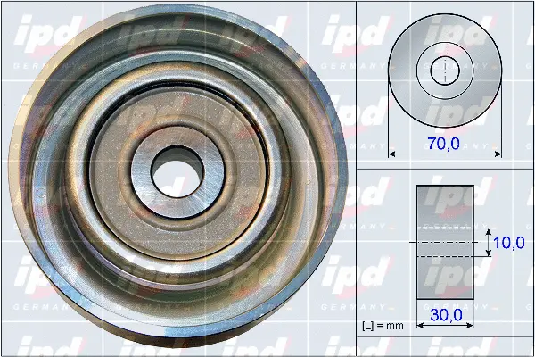Deflection/Guide Pulley, V-ribbed belt (15-3936)