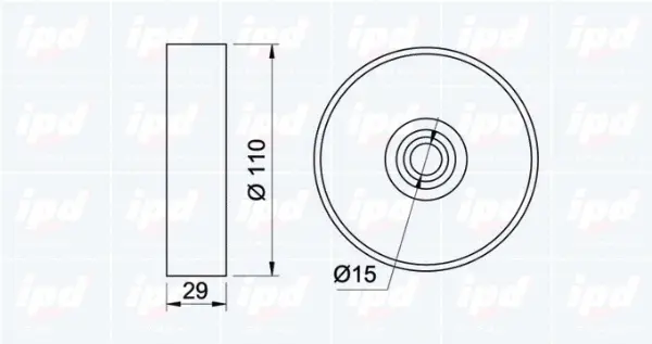 Tensioner Pulley, V-ribbed belt