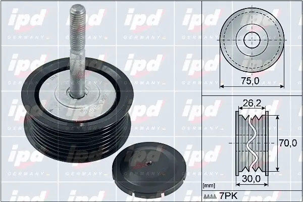 Deflection/Guide Pulley, V-ribbed belt (15-4138)