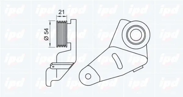 Tensioner Pulley, V-ribbed belt