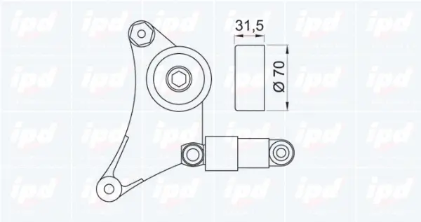 Belt Tensioner, V-ribbed belt