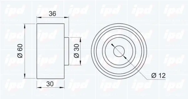 Deflection/Guide Pulley, timing belt