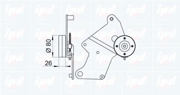 Tensioner Pulley, V-ribbed belt