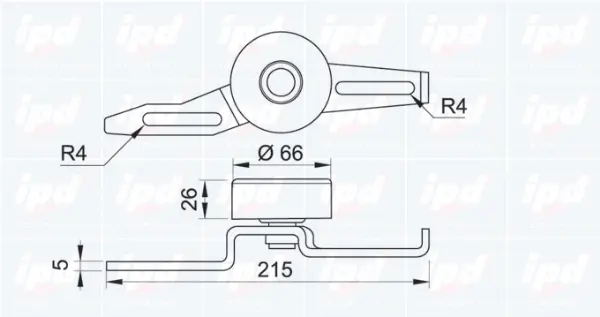 Tensioner Pulley, V-ribbed belt