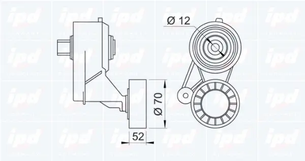 Belt Tensioner, V-ribbed belt
