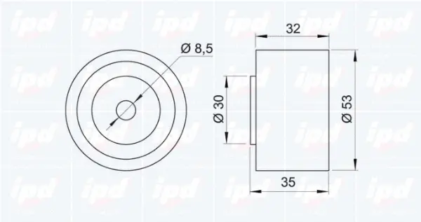 Deflection/Guide Pulley, timing belt