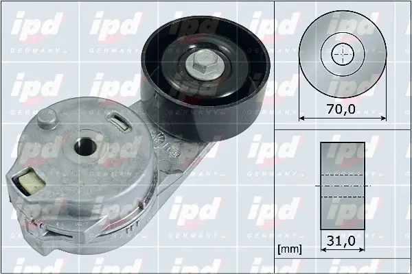 Belt Tensioner, V-ribbed belt (15-4118)