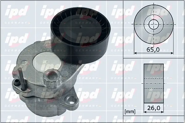 Belt Tensioner, V-ribbed belt (15-3982)