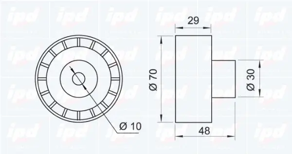 Deflection/Guide Pulley, timing belt